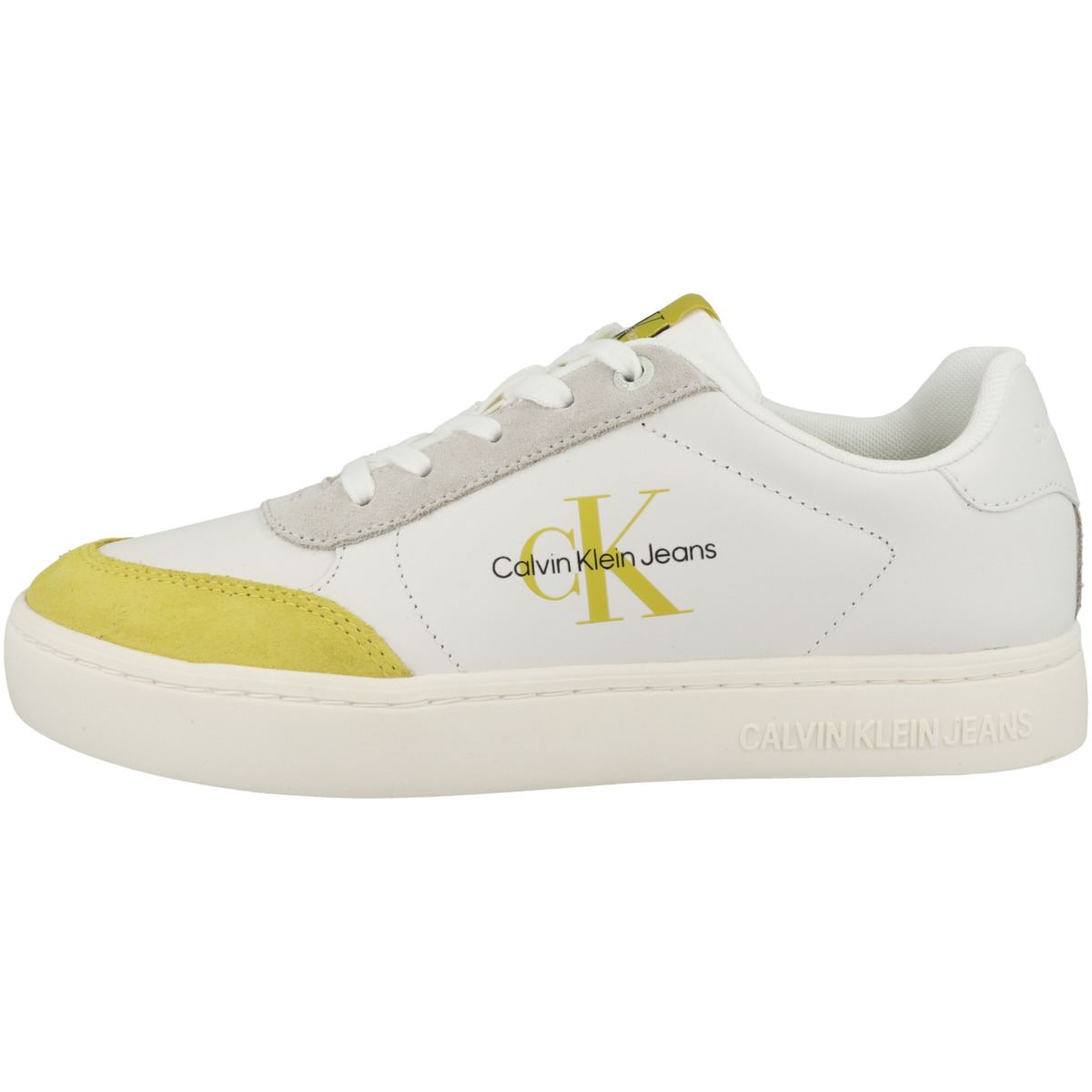 Calvin Klein Classic Cupsole Laceup Su-Lth Sneaker low weiss