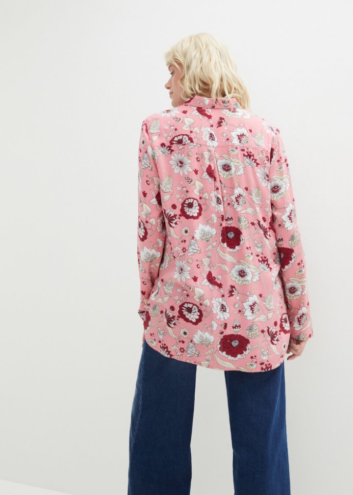 Longbluse, geblümt