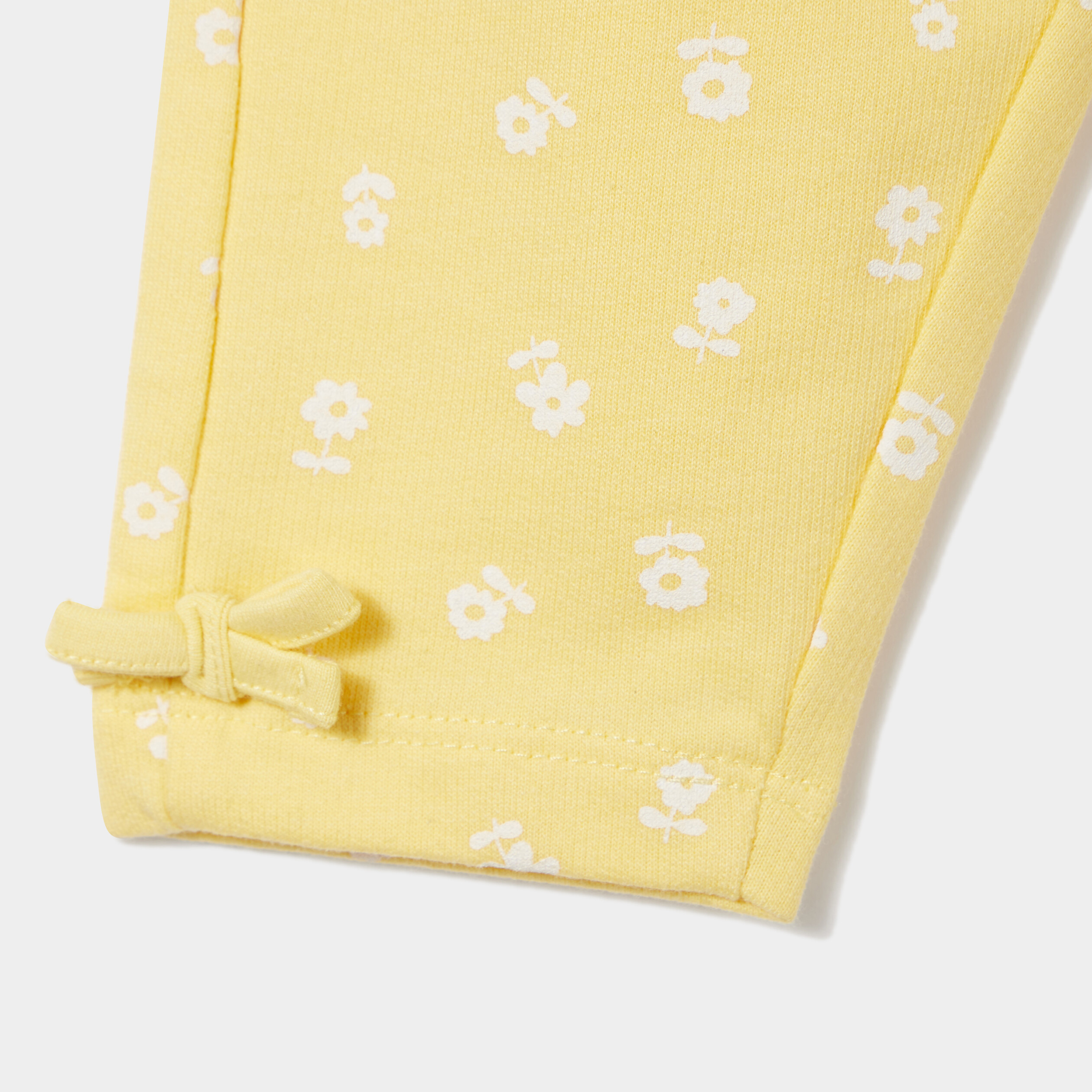 Pantalon taille élastiquée jaune clair bébé fille | La Halle