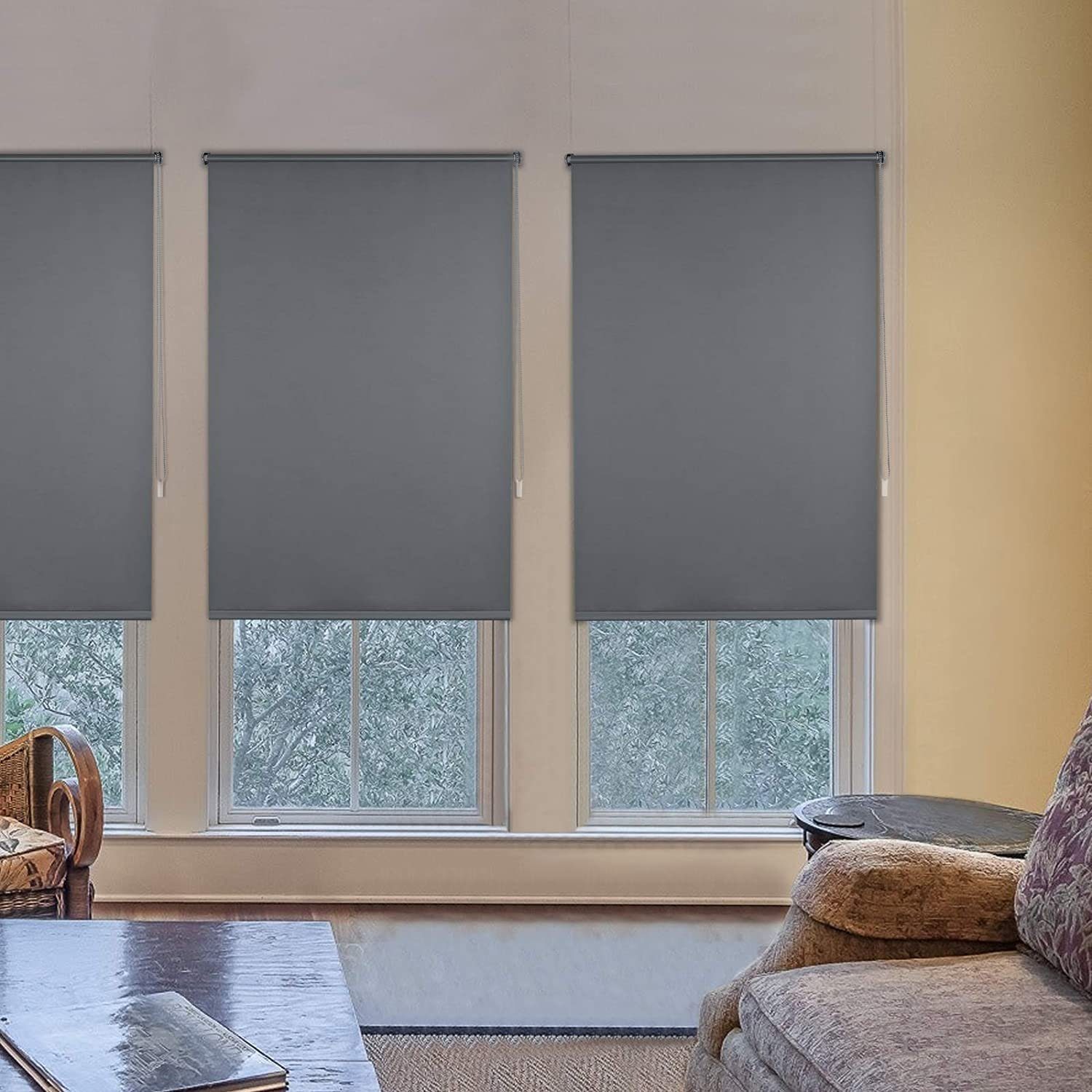 Verdunklungsrollo, EUGAD, Klemmträgersystem, Klemmfix, Sonnen-, Sicht-Schutz für Fenster/Türen