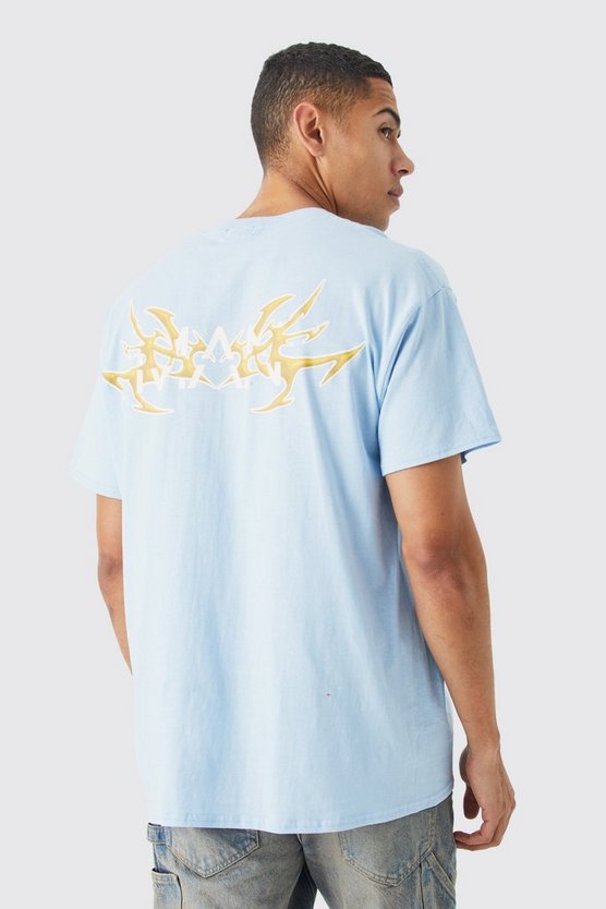 Oversize Man T-Shirt mit Y2K Print