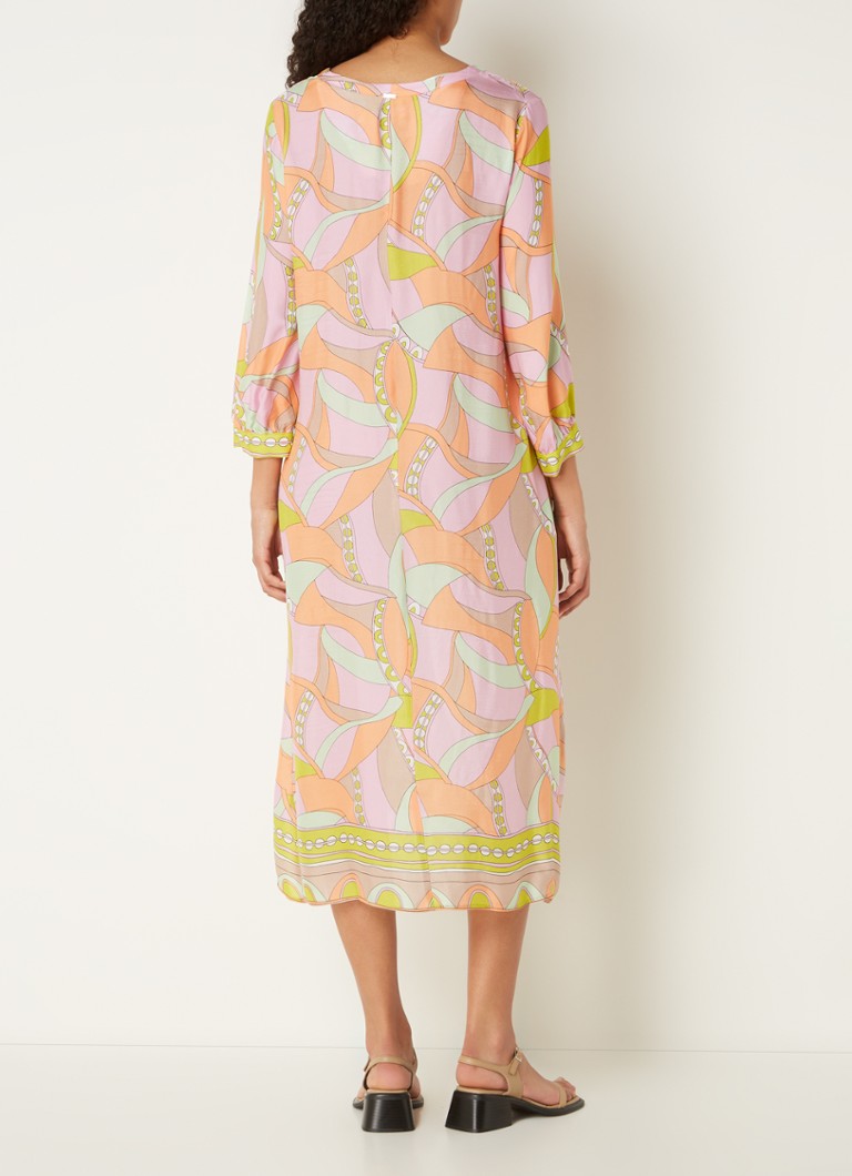 Vestido midi con escote en V y estampado de Cinque Cidale