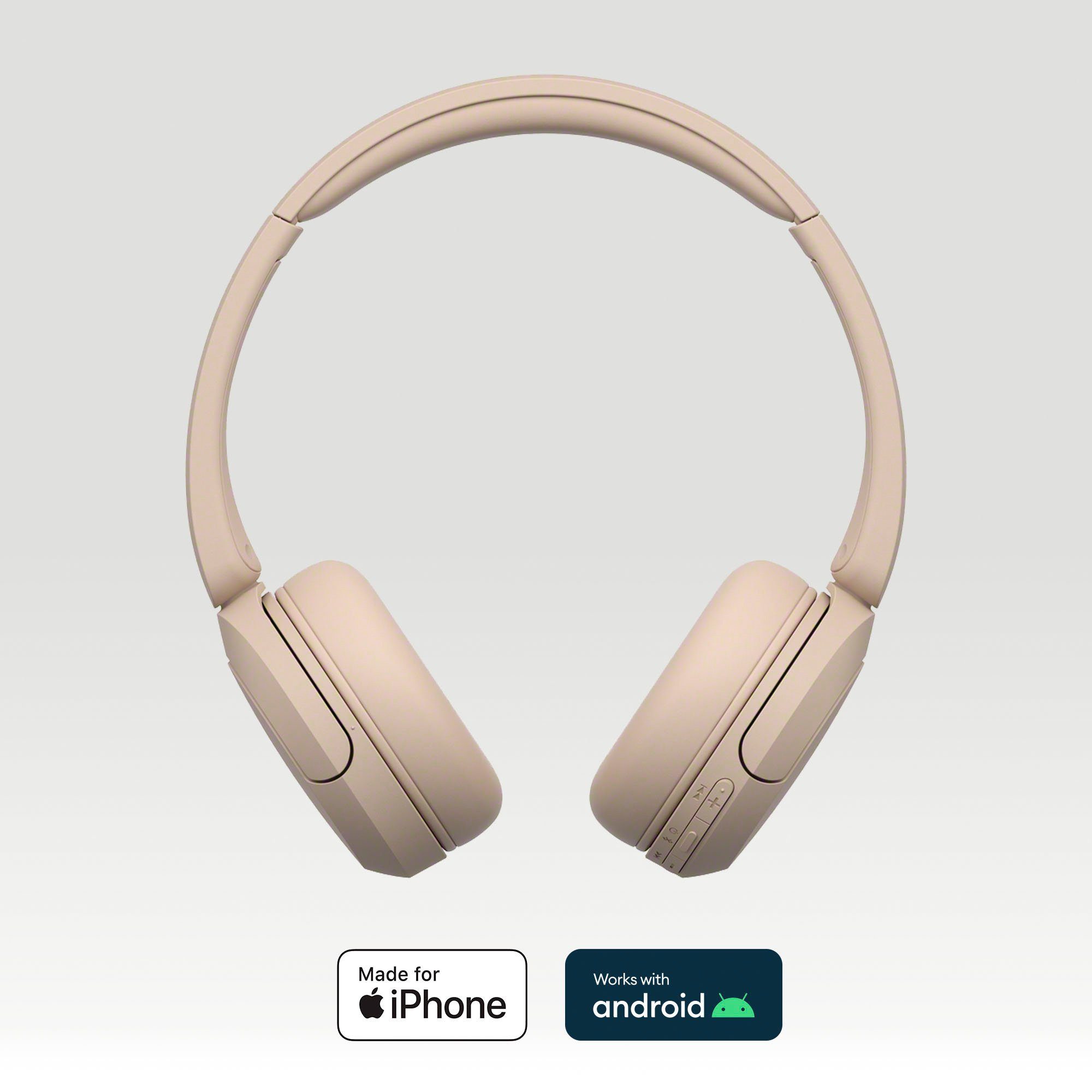 Sony WHCH520 On-Ear-Kopfhörer (Freisprechfunktion, Rauschunterdrückung, Google Assistant, Siri, Bluetooth, 50 Std. Akkulaufzeit)