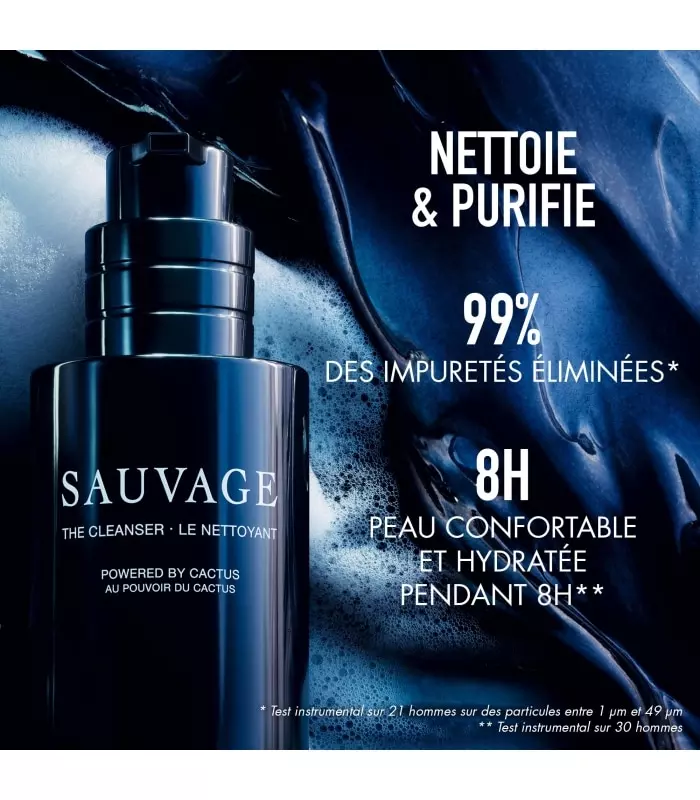 SAUVAGE Le Nettoyant - Nettoyant visage - charbon noir et cactus