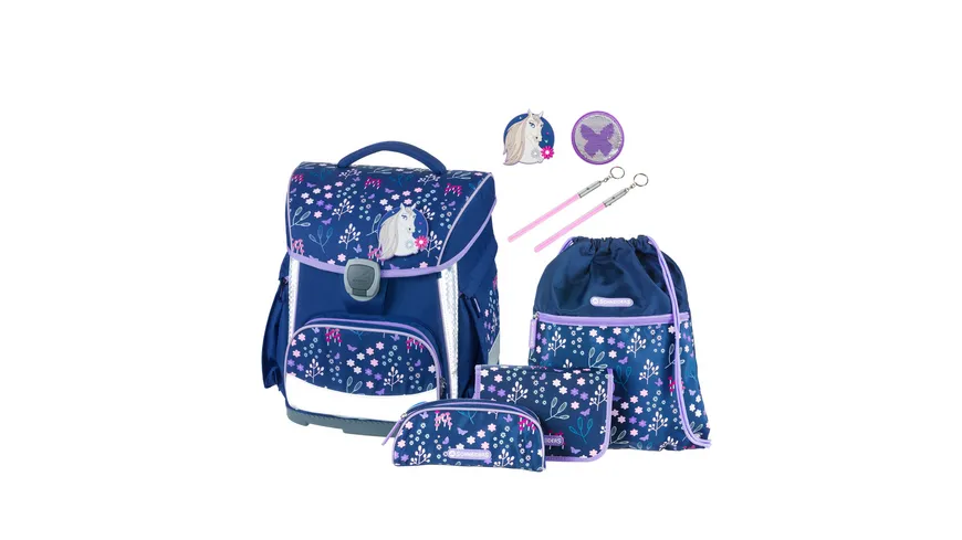 Schneiders Bloom Schulranzen-Set 4teilig BLOOM DARK BLUE