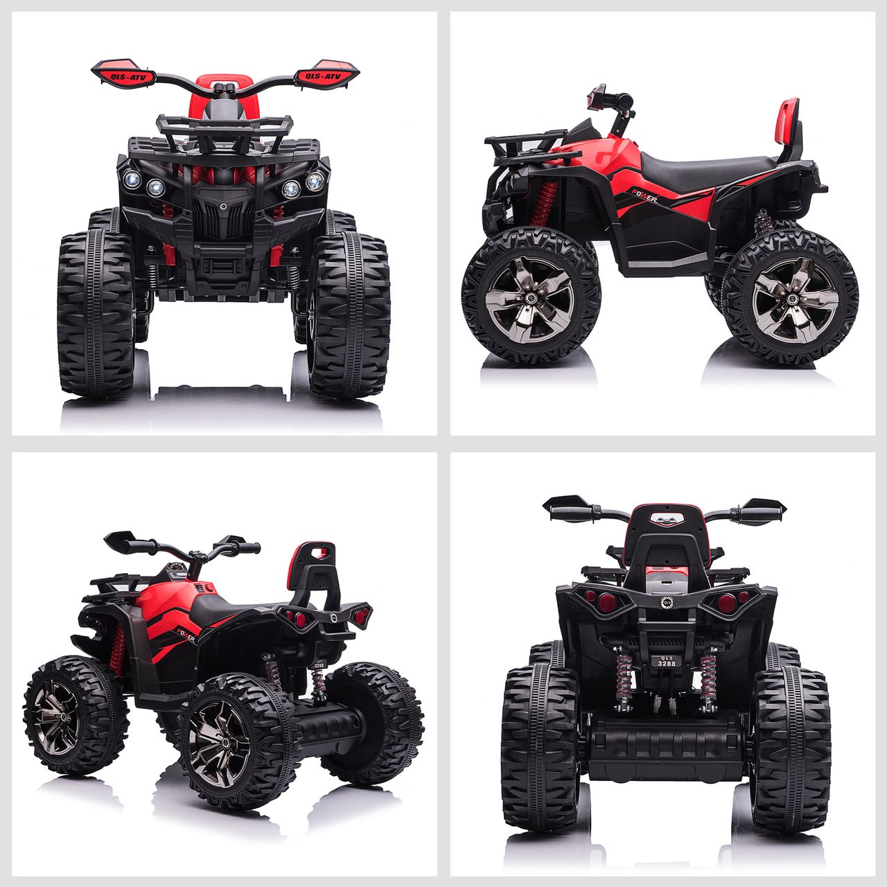 HOMCOM Elektro-Quad Kinderquad mit Scheinwerfer Kindermotorrad mit USB-Anschluss