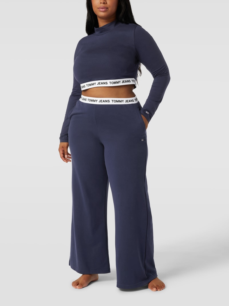 PLUS SIZE Sweatpants mit Logo-Bund in marineblau