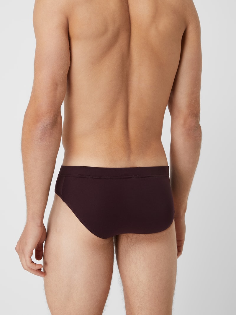 Slip mit Label-Detail in bordeaux rot