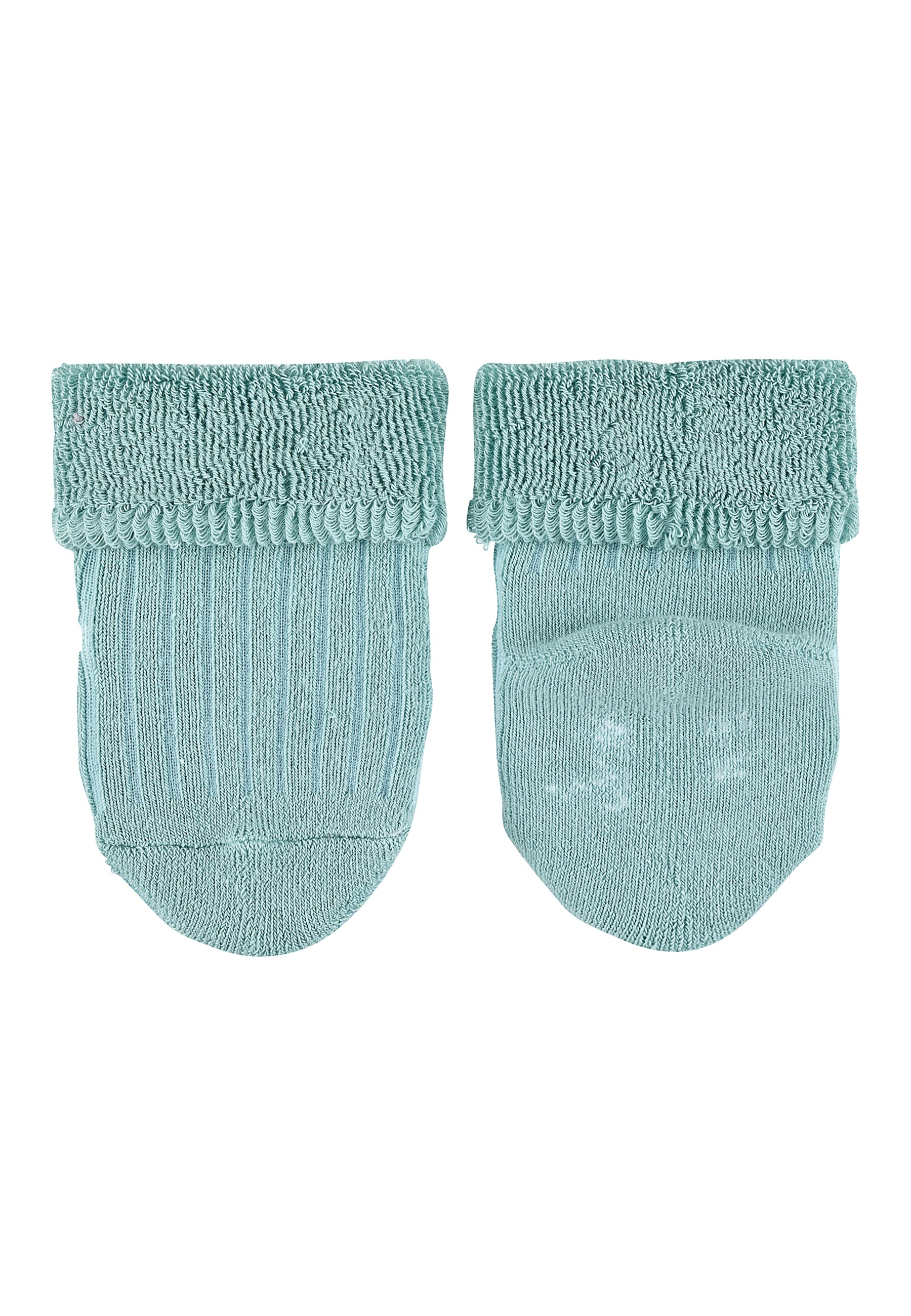 Babysocken uni mit Rippstruktur, Vollplüsch innen
