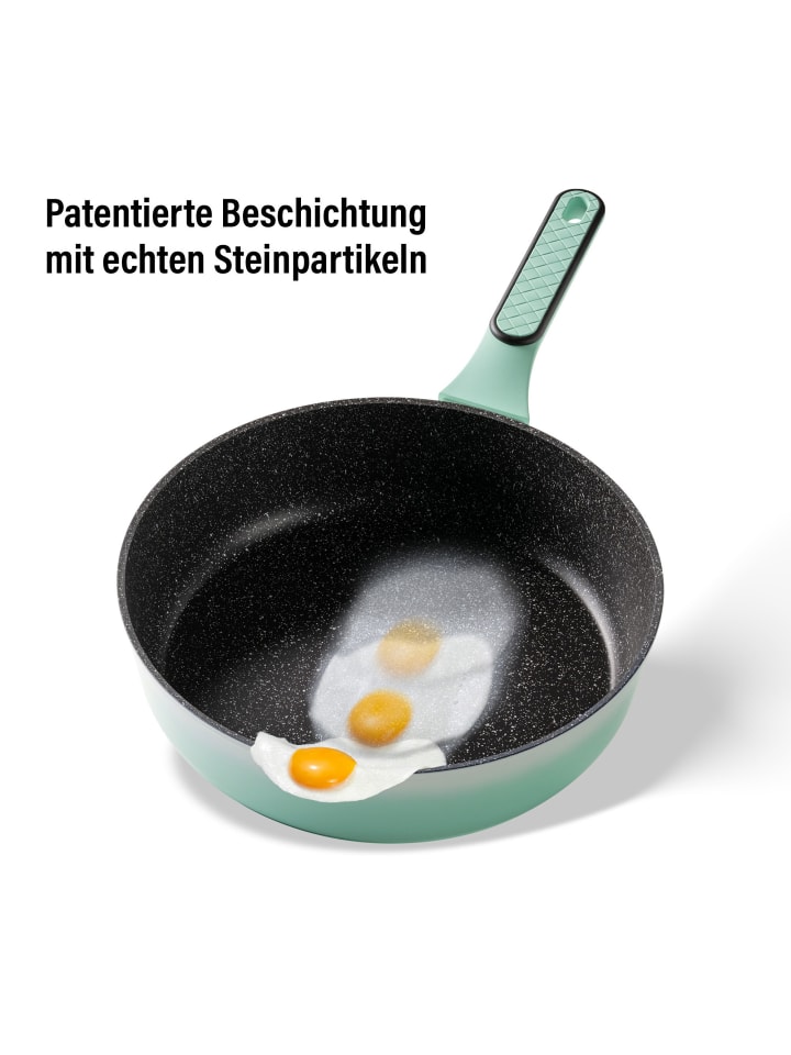 Stoneline Schmorpfanne 28cm mit Deckel in Mint günstig kaufen onesize