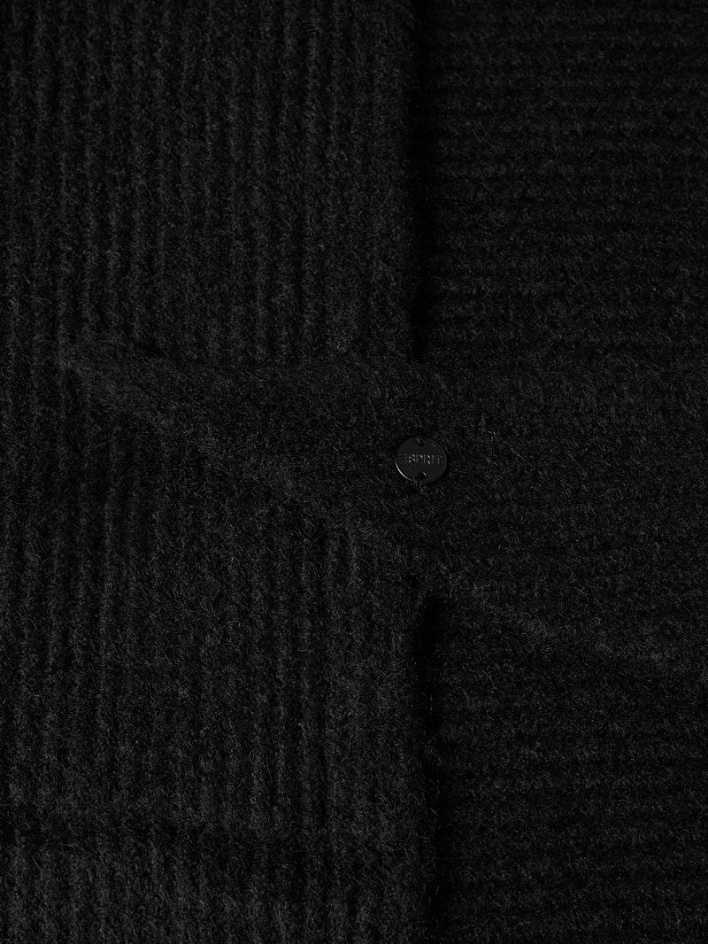 Schal mit Strukturmuster Modell 'RIBTRIA' in schwarz