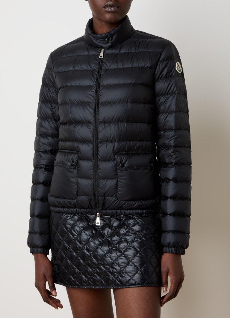 Giacca imbottita Moncler Lans con imbottitura in piuma e tasche con patta.