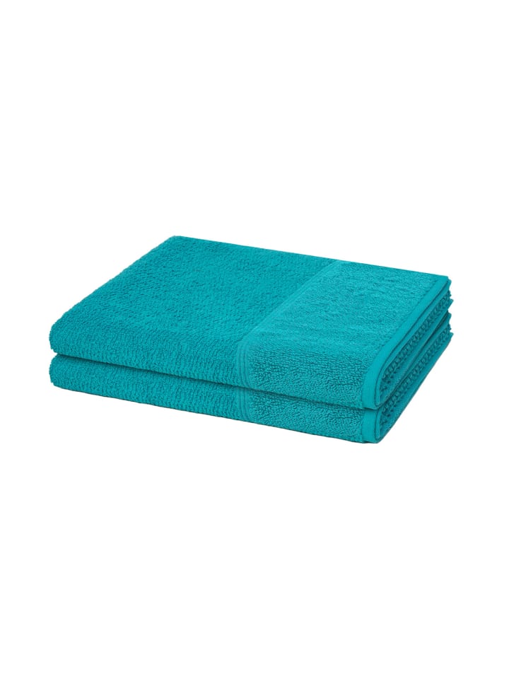 Möve for Frottana 2 X Duschtuch im Set Pearl in Ocean günstig kaufen 67 x 140 cm