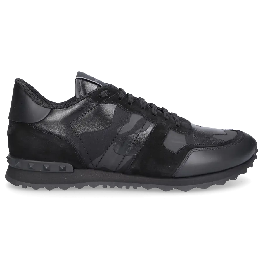 Valentino Garavani - Sneaker low ROCKSTUD Veloursleder - schwarz