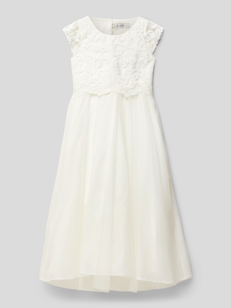 Kommunionskleid mit Spitzenbesatz in offwhite
