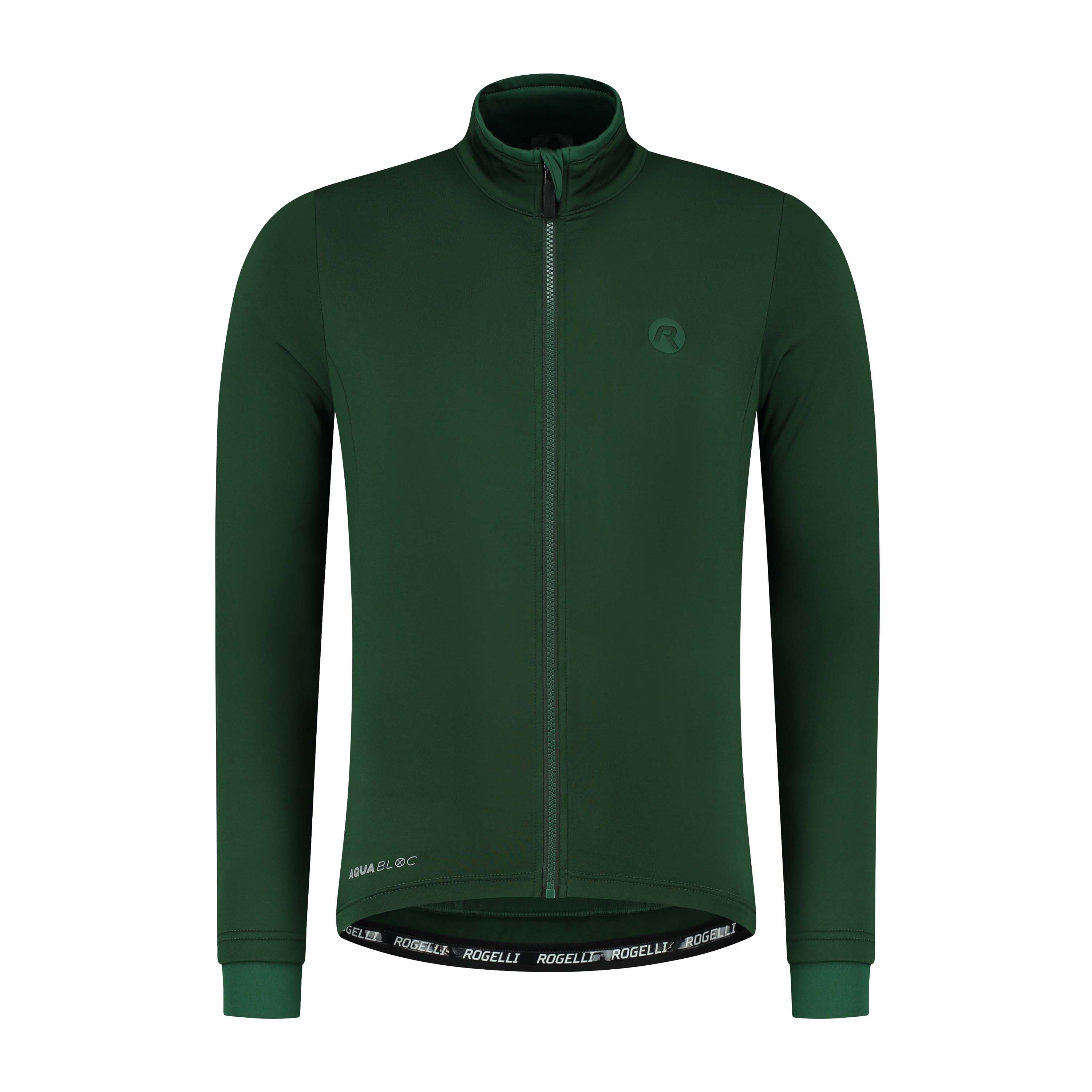 Rogelli Essential Green Herren Langarm-Radtrikot