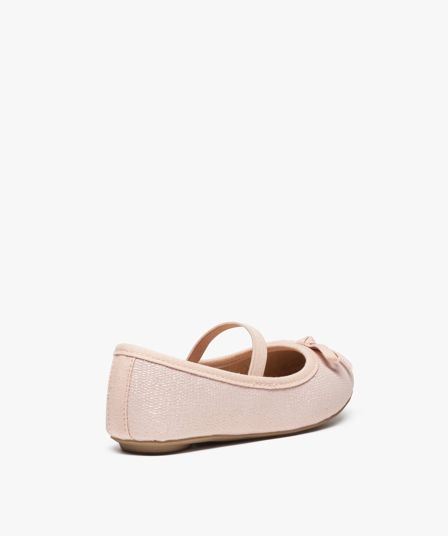 Ballerines fille brillantes à élastique rose | GEMO