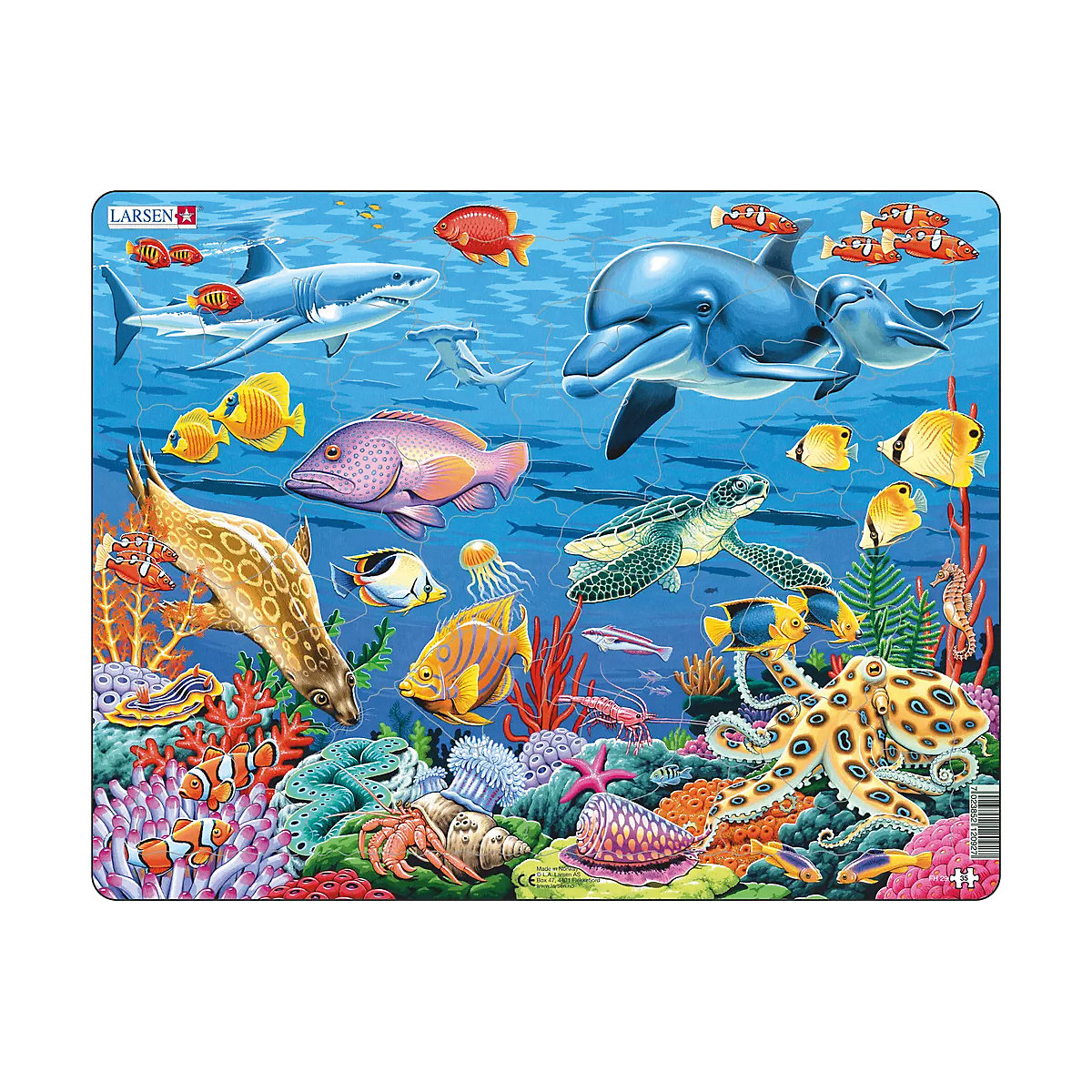Rahmen-Puzzle, 35 Teile, 36x28 cm, Korallenriff