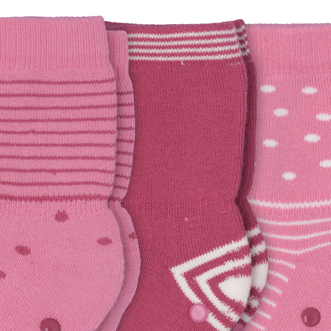 3 Paar Baby Socken mit Anti-Rutsch-Noppen
