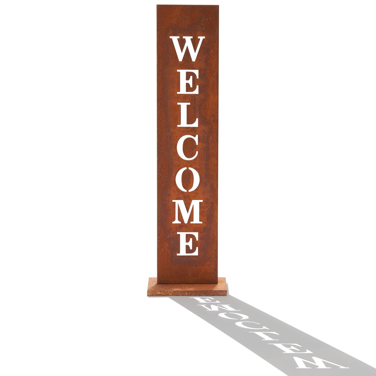 Weles Amare Standschild Welcome 20 x 15 x 72 cm, rostfarben