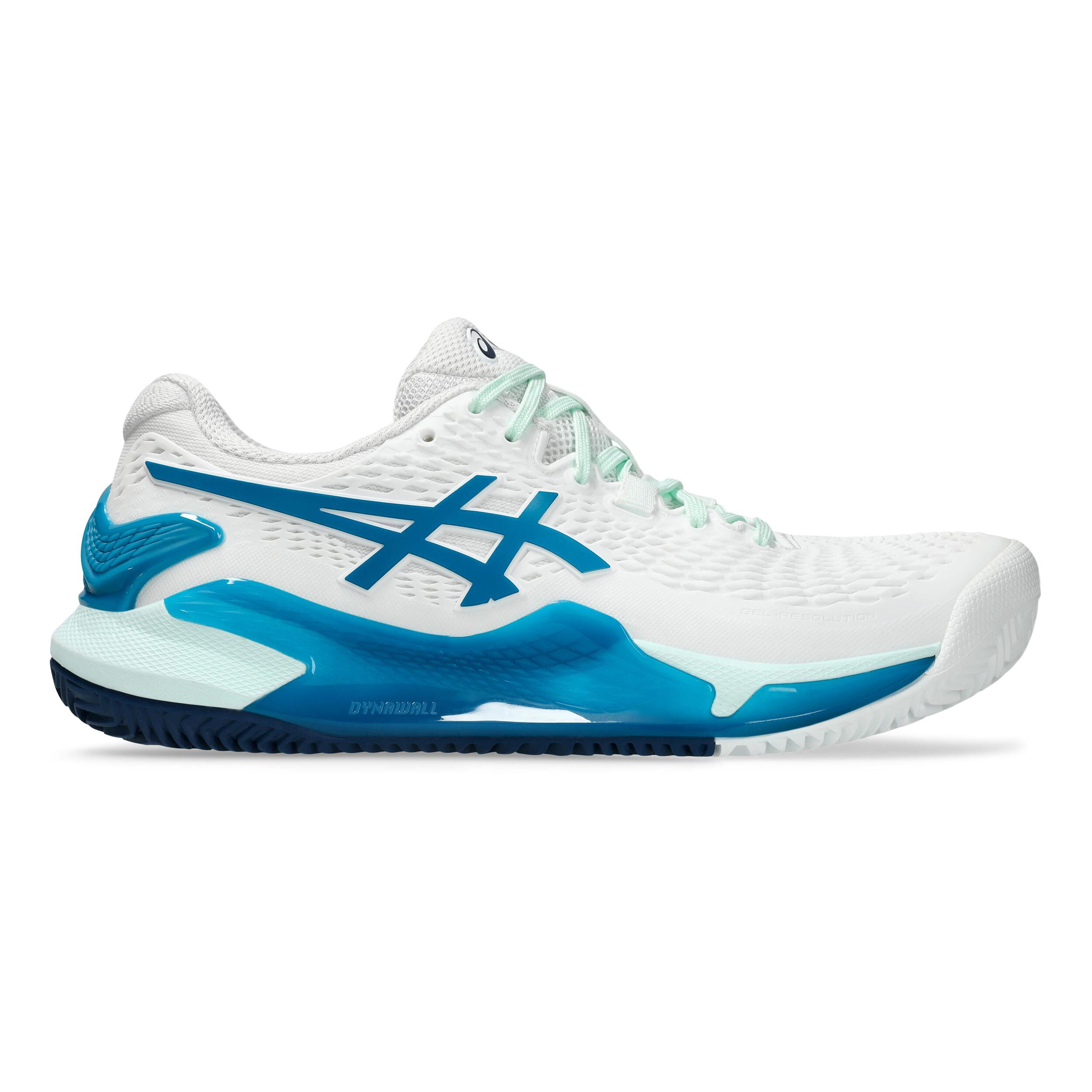 Gel-Resolution 9 Clay Sandplatzschuh Damen - Weiß, Blau