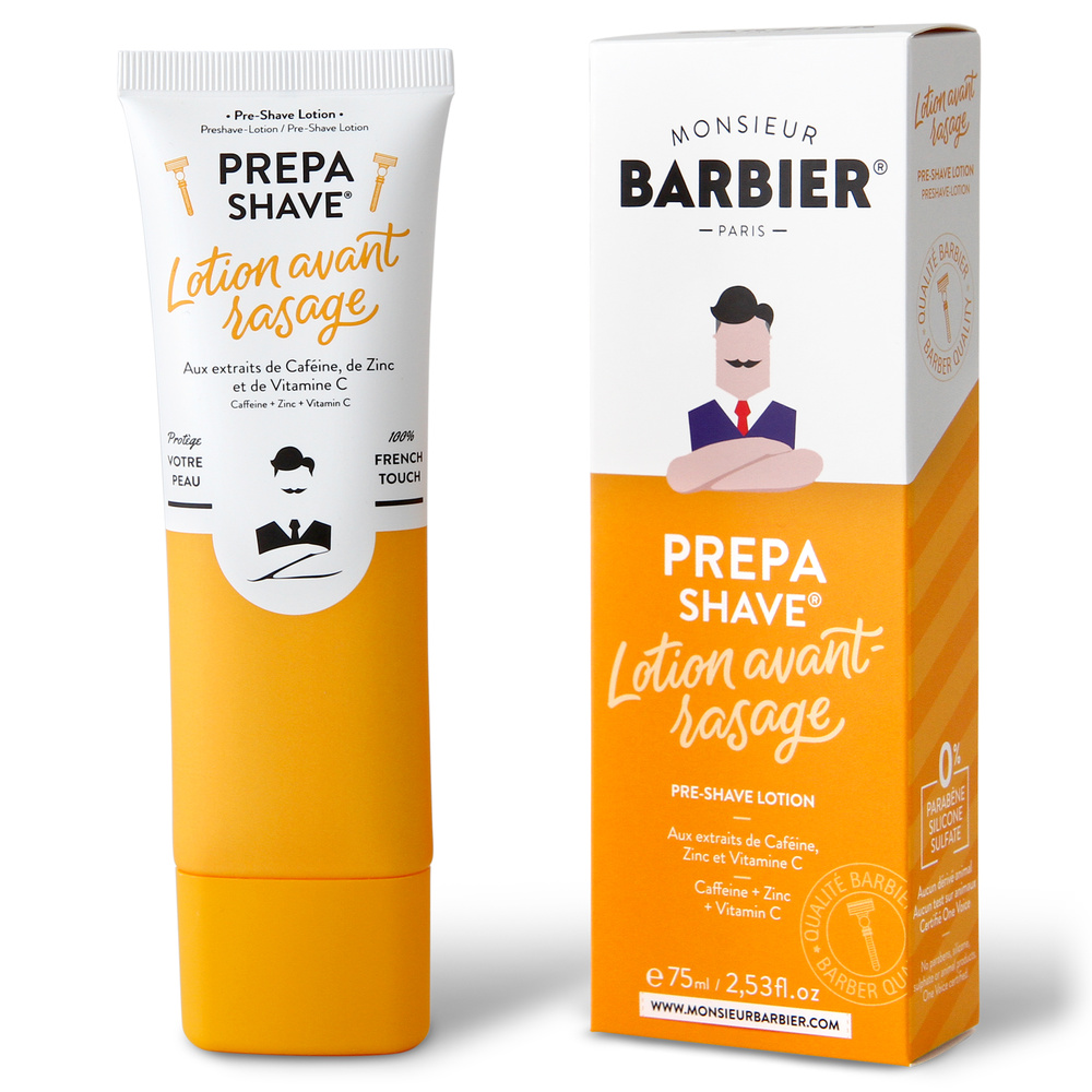 Monsieur Barbier Pré-Rasage Manuel - Prepa Shave Lotion Avant-Rasage (manuel) spéciale Peau Sensible ou Fatiguée  pour Hommes