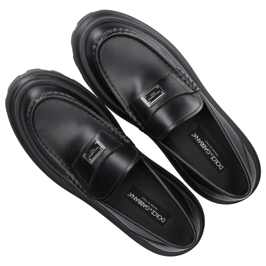 Dolce & Gabbana - Herrenschuhe MOCASSINO Kalbsleder - schwarz