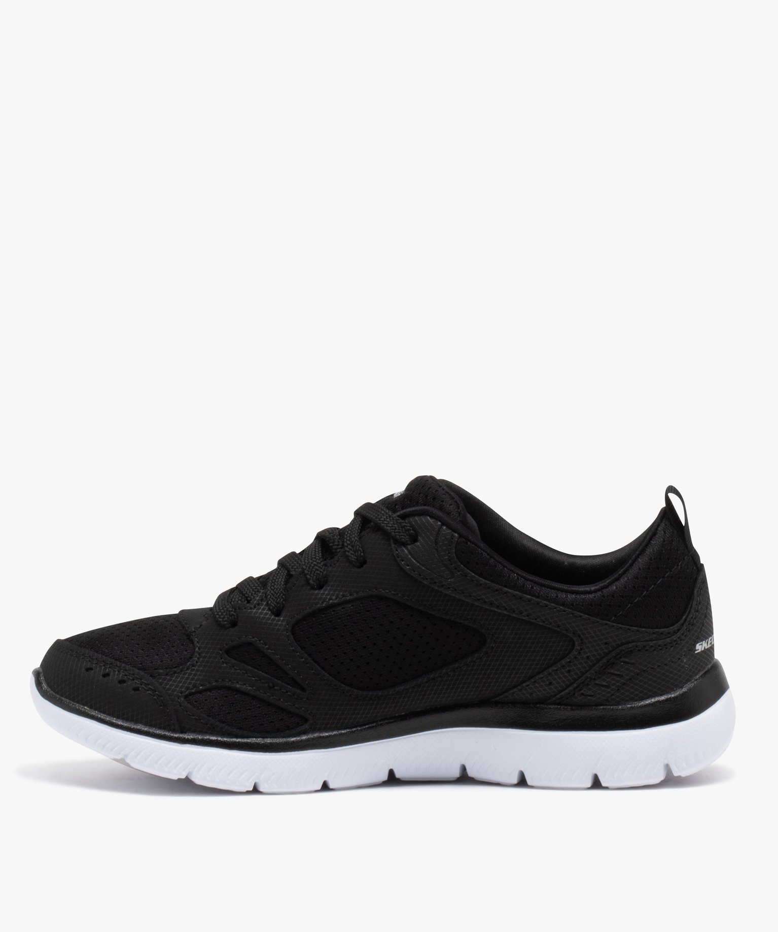 Baskets femme running dessus en mesh uni - Skechers noir | GEMO