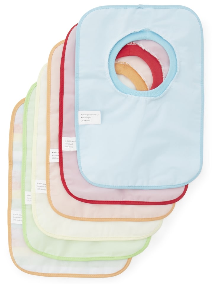 Bieco Spielwaren Baby Schlupf Lätzchen, 6er Pack - ab Geburt in Mehrfarbig günstig kaufen onesize