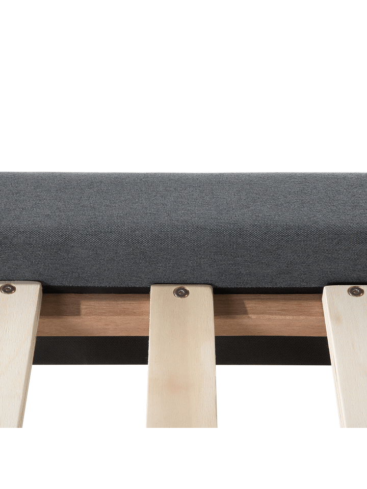Beliani Doppelbett VIENNE in Grau/Heller Holzfarbton - (W) 200 x (H) 103 x (L) 220 cm günstig kaufen onesize