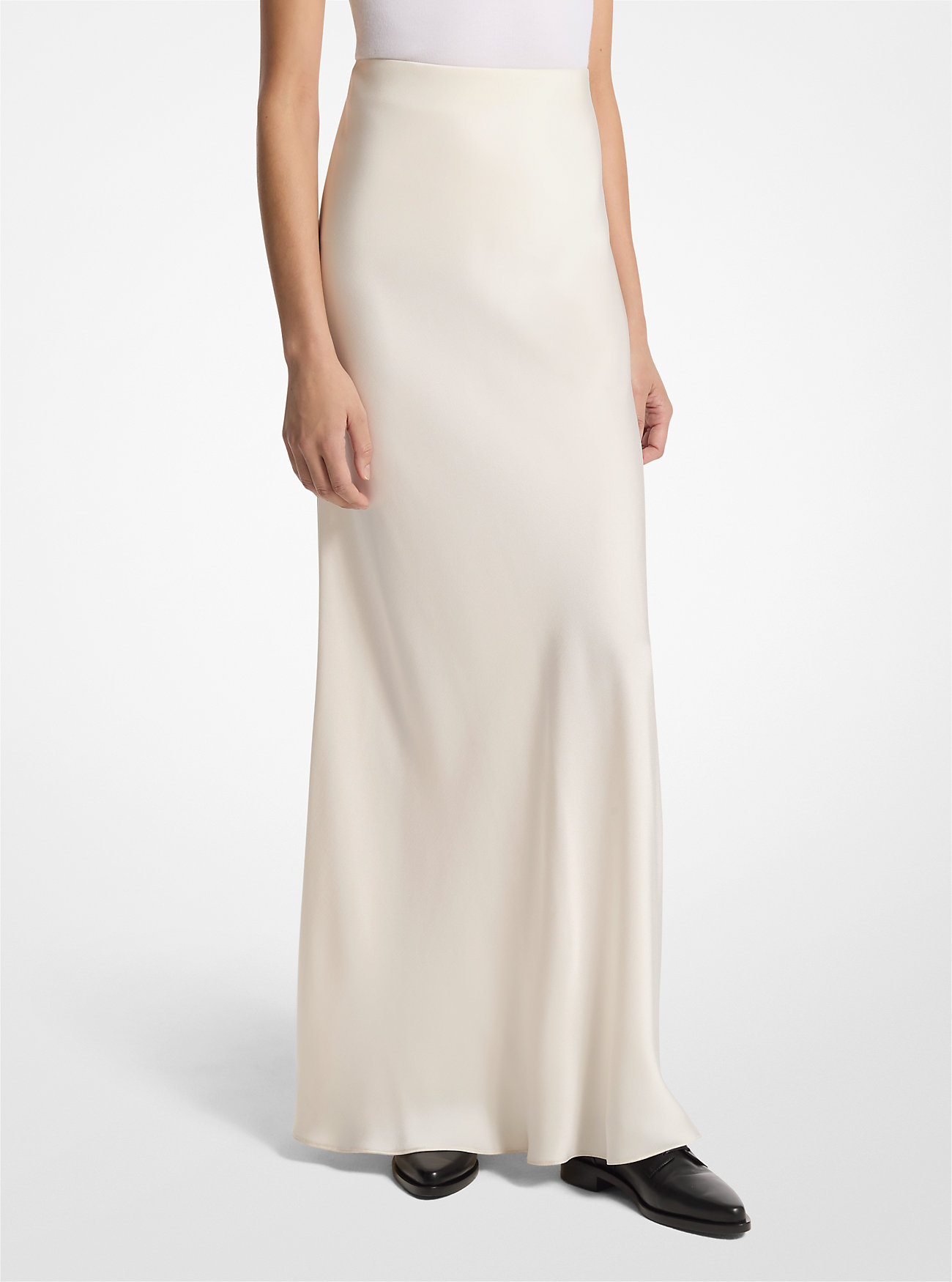 Satin Charmeuse Skirt - IVORY