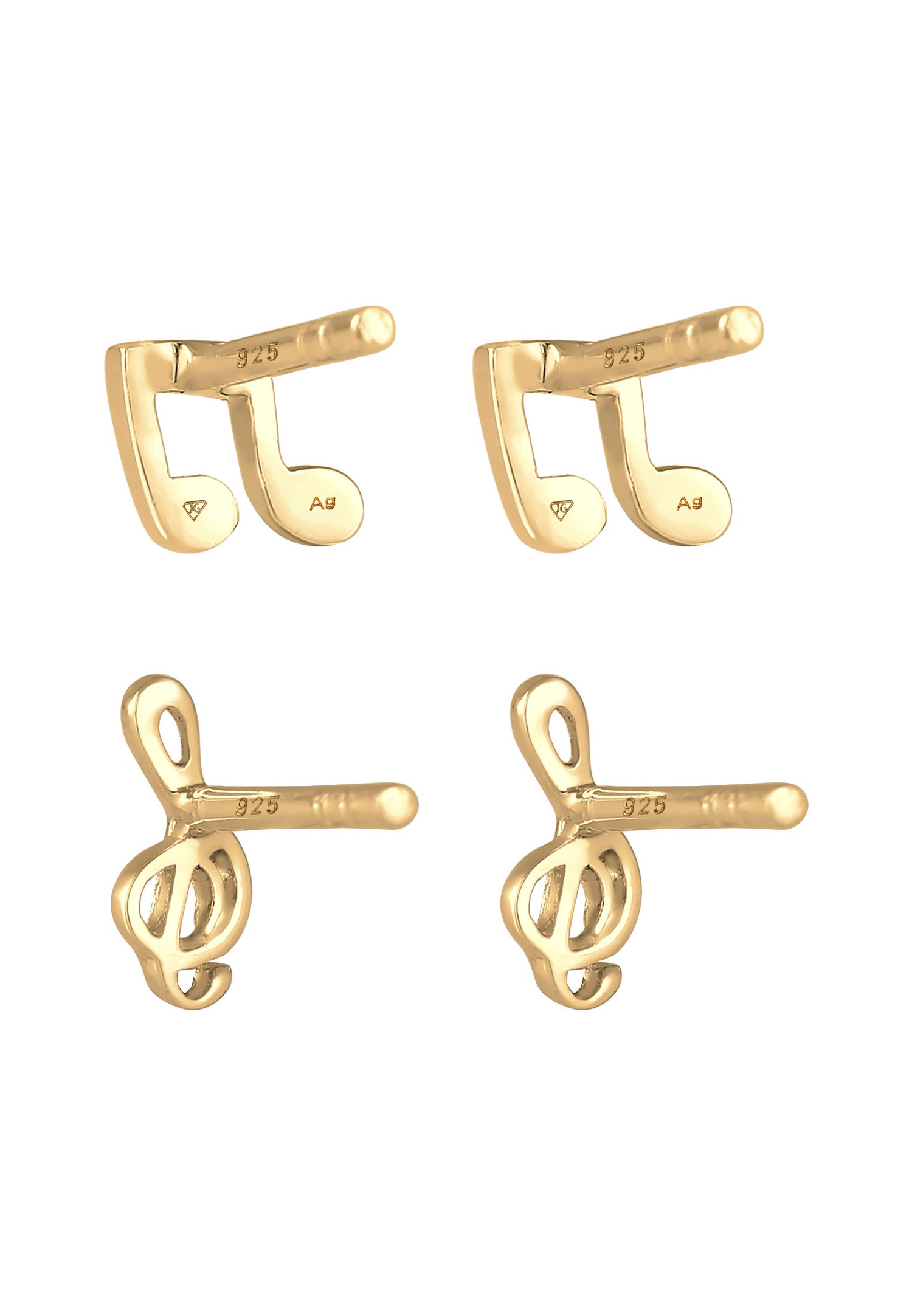 Elli Clefs Symbole Clous d'Oreilles Femme - Argent (925/1000)