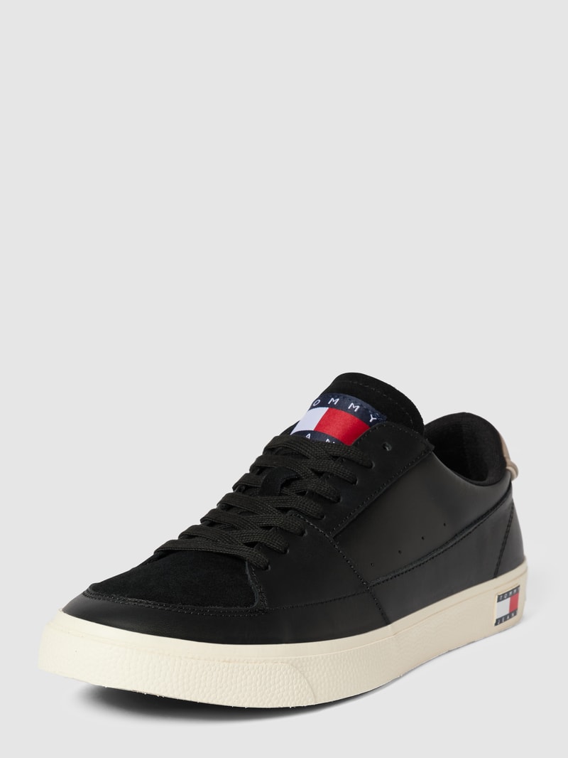 Sneaker aus Leder-Mix mit Label-Detail Modell 'VULCANCIZE' in schwarz