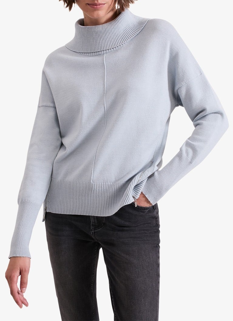 Pulover Steph Phase Eight cu guler înalt și tiv elastic, tricotat fin