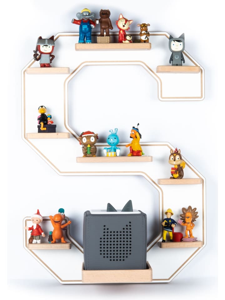 BOARTI Holz Regal Buchstabe S für Toniebox Tonies Figuren in Weiß günstig kaufen onesize