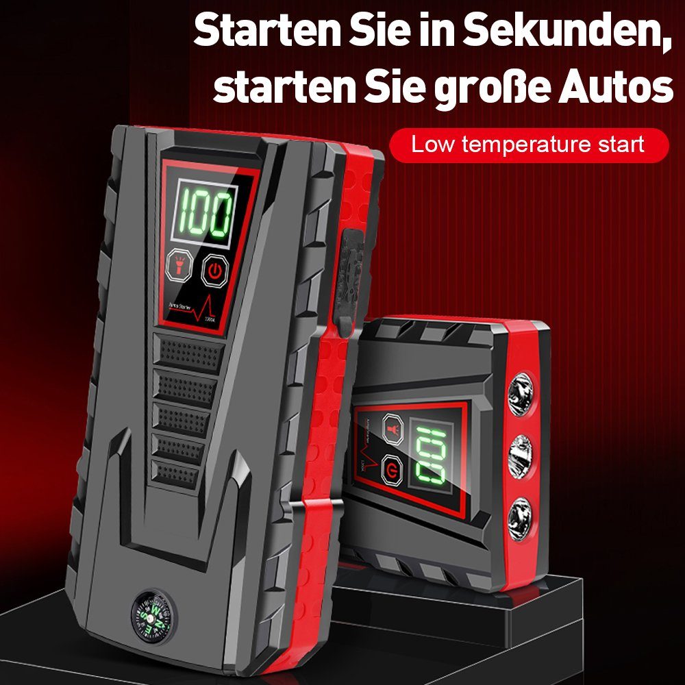 MDHAND Auto-Notstart-Stromversorgung Autobatterie-Ladegerät (1-tlg., Kompakter Werkzeugsatz)