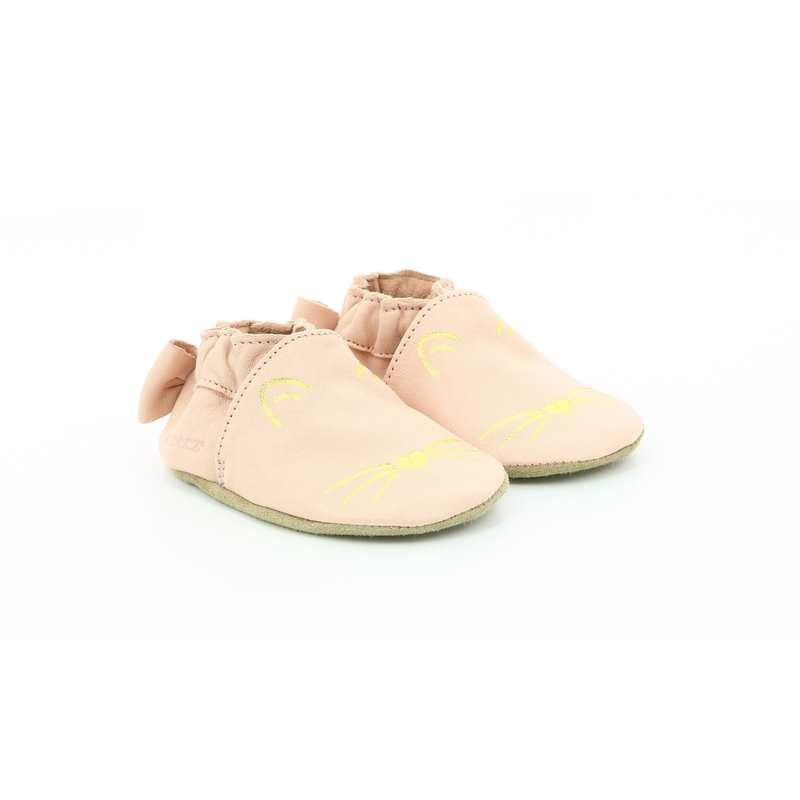 Chaussons cuir tannage vegetal Goldy Cat