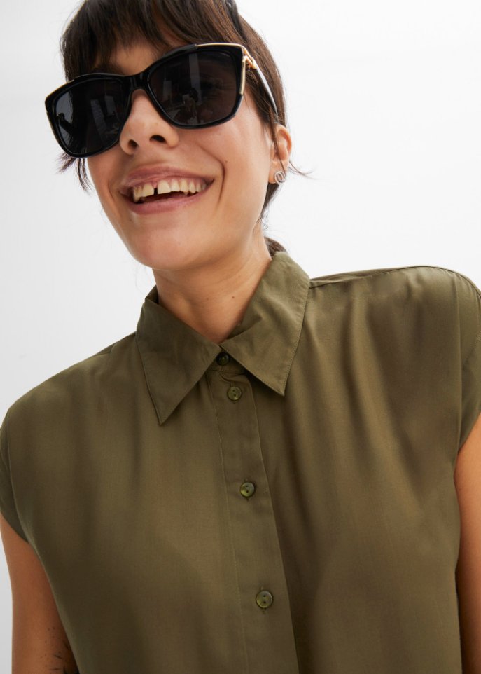 Bluse in Boxy-Form