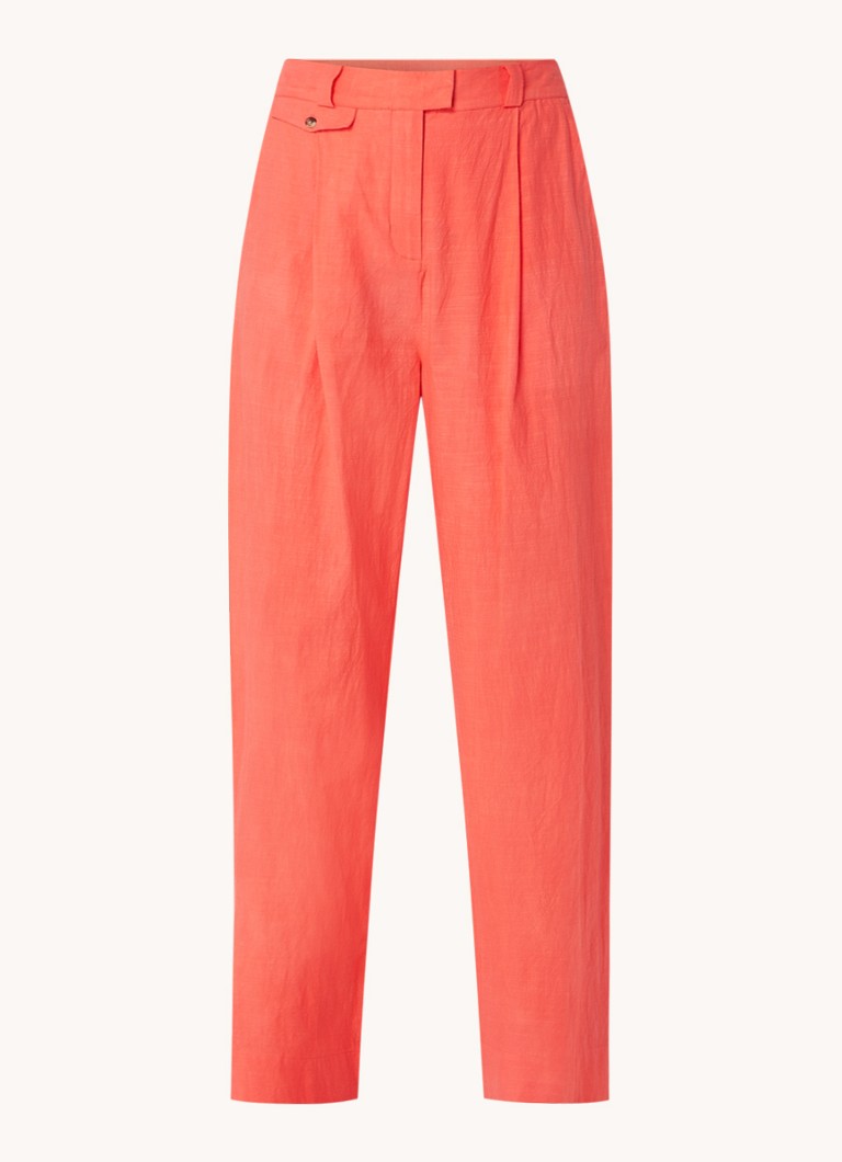 Pantaloni French Connection Alania cu talie înaltă, lați pe picioare și buzunare laterale.