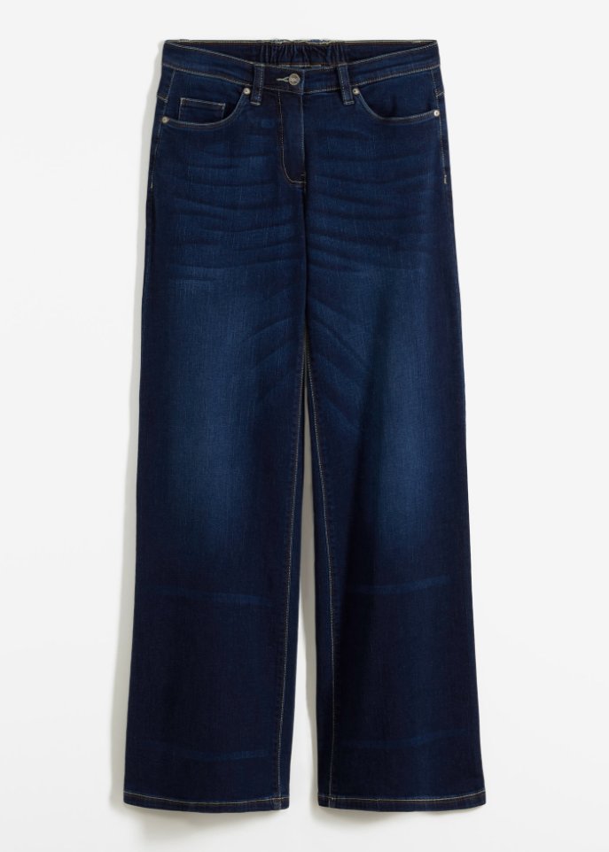 Stretch-Jeans mit extra weitem Bein und Bequembund