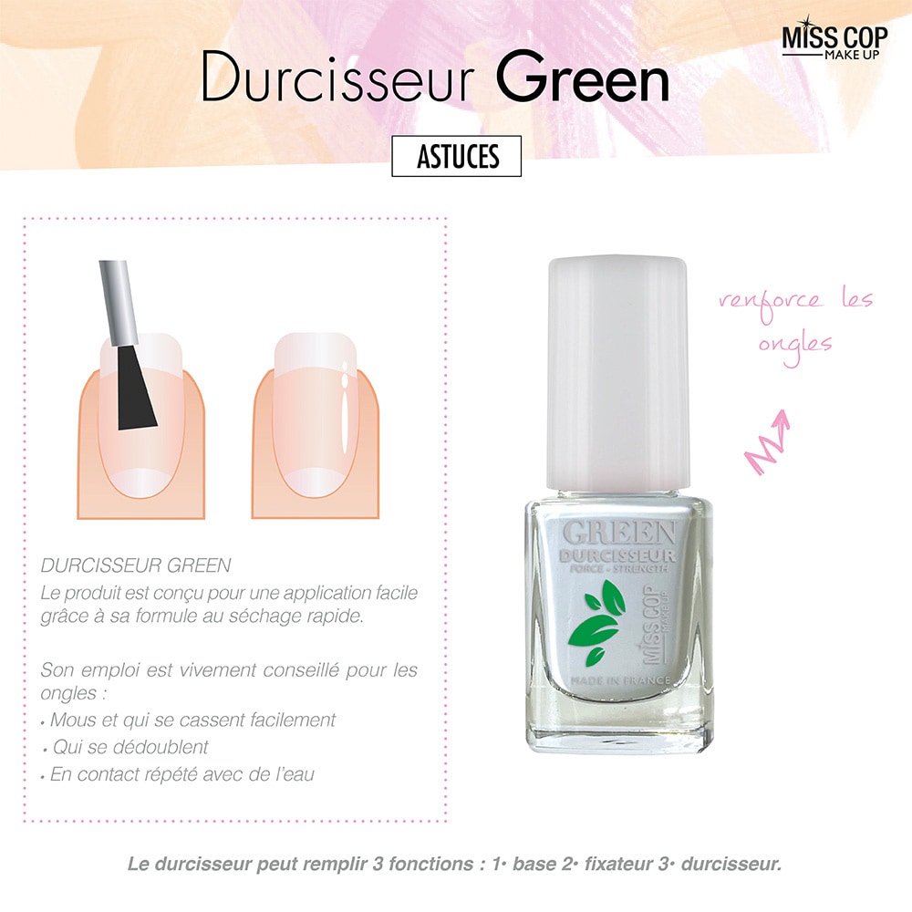 miss cop Durcisseur green Soin ongles biosourcé