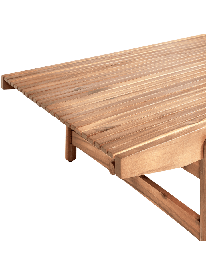 Beliani Gartentisch GIAVENO in Heller Holzfarbton - (W) 145 x (H) 38 x (L) 79 cm günstig kaufen onesize