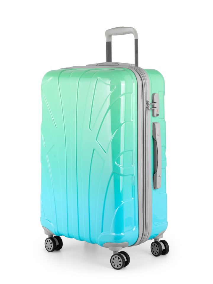 suitline mittelgroßer Hartschalen-Koffer Check-In Reisekoffer TSA 68L in Northern Lights günstig kaufen M