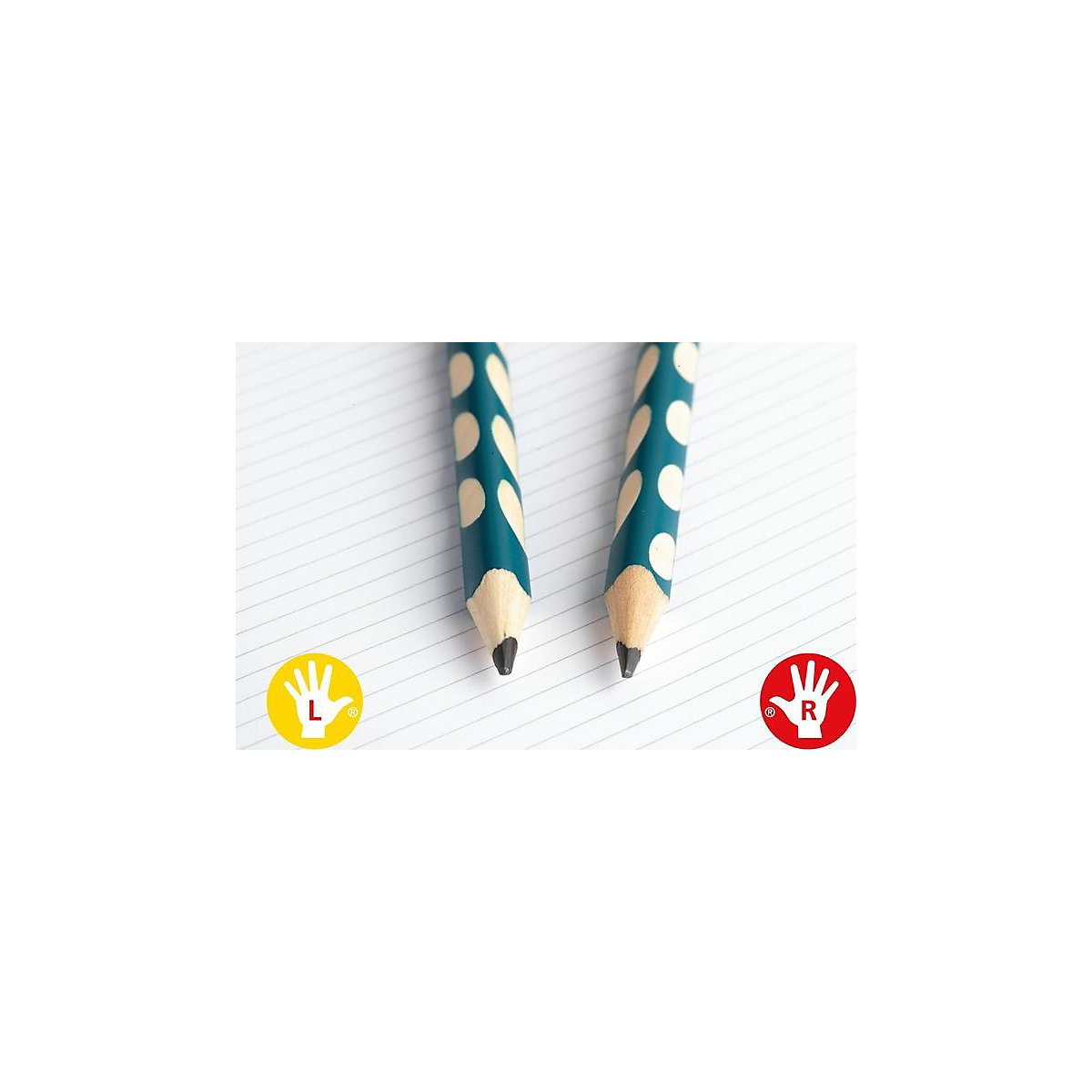 Dreikant-Bleistift EASYgraph S Class Pack Mix XXL Pastell, verschiedene Härtegrade, Links- und Rechtshändervarianten, 48 Stück