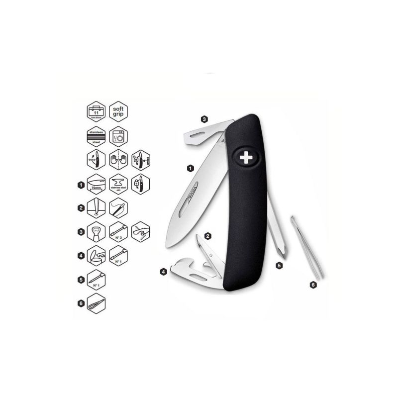 Swiza D04 Black, Schweizer Taschenmesser made in Swiss