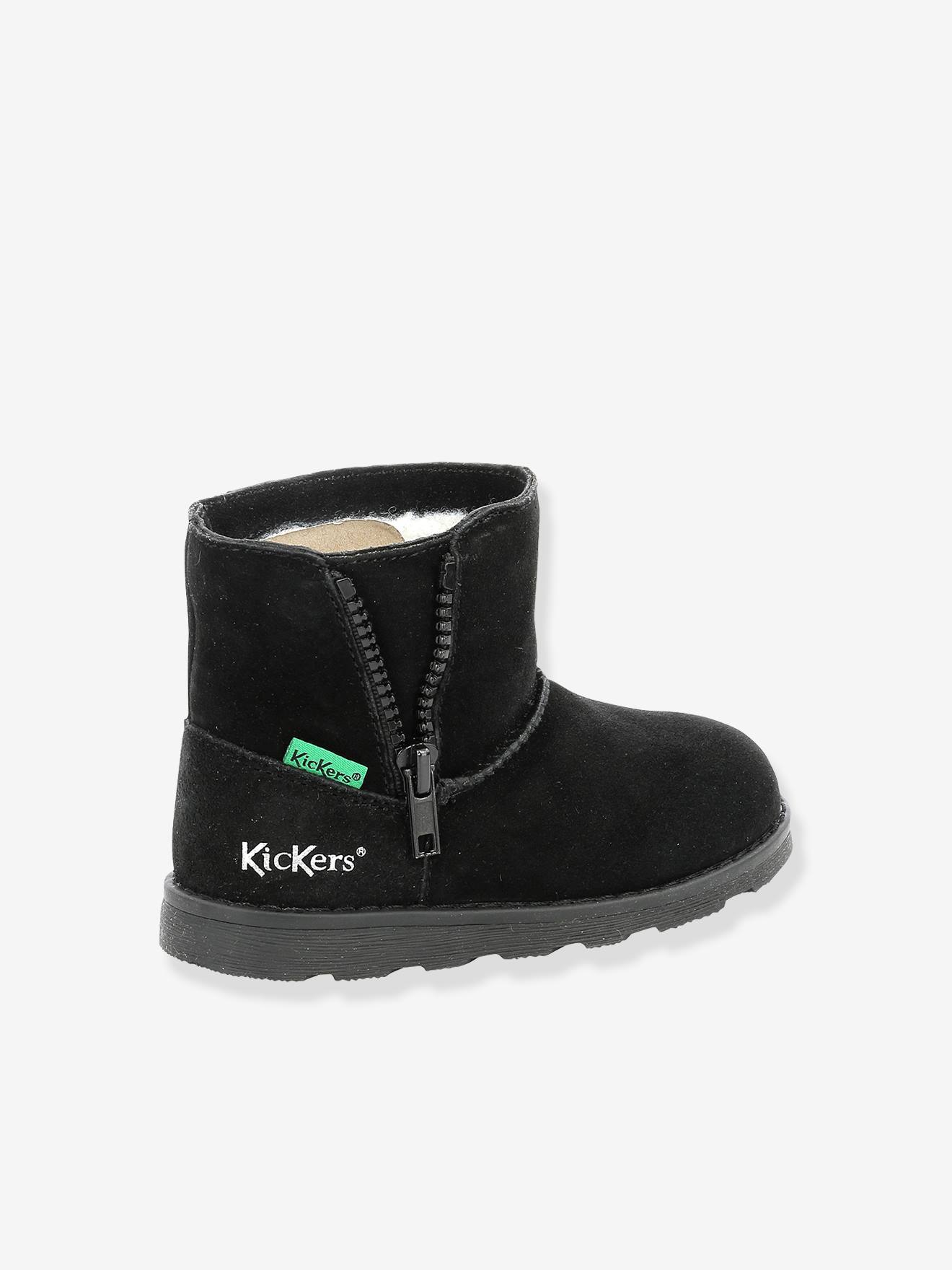 Boots fourrées cuir fille Aldiza KICKERS® noir