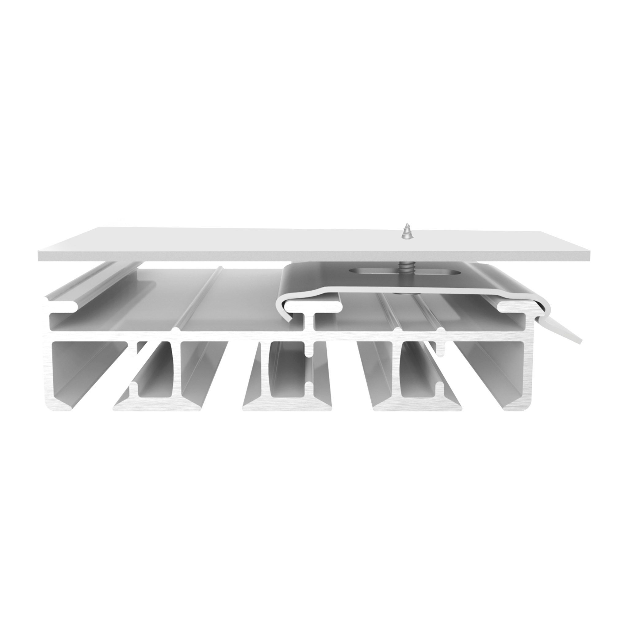 Vorhangschiene Flächenprofil SP Set, 3-läufig, Innenlauf, SN DECO GROUP, Fixmaß, Verschraubt