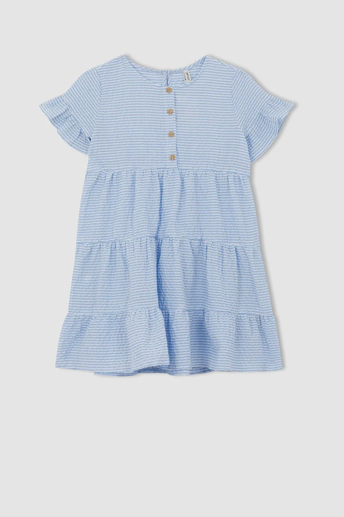 DeFacto  Gestepptes, kurzärmliges Schwungradkleid für Babys, Mädchen, Tyc00719856892