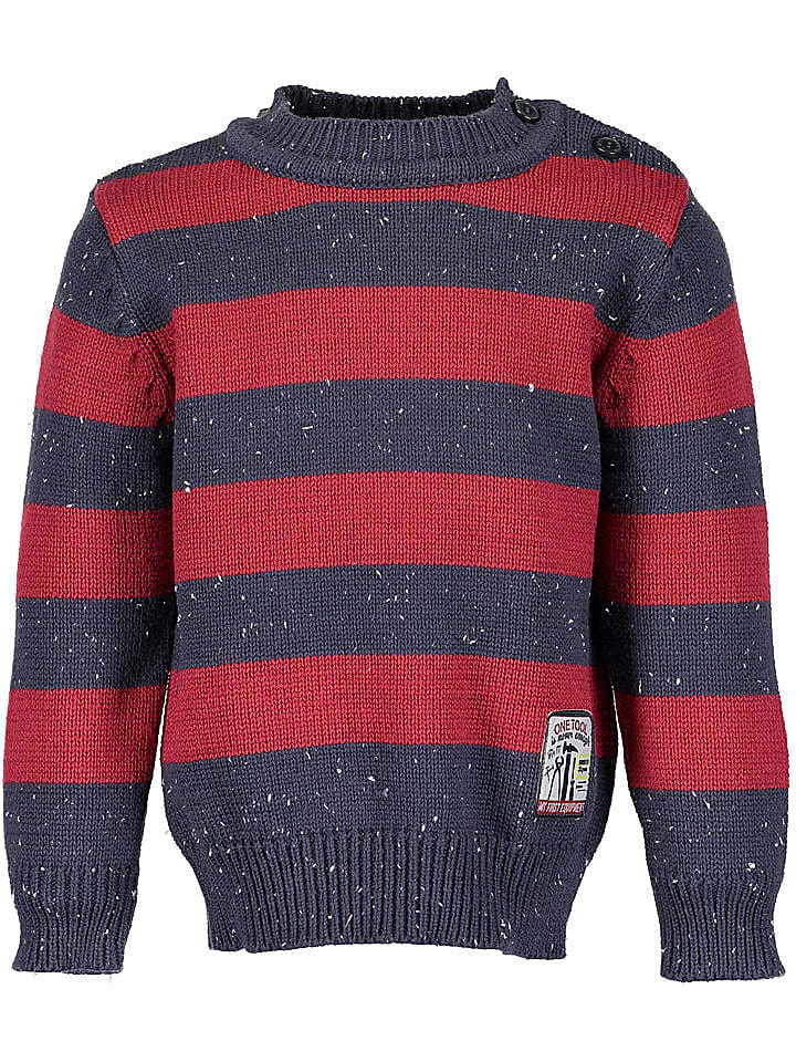 Blue Seven Pullover in Rot/ Dunkelblau günstig kaufen 68