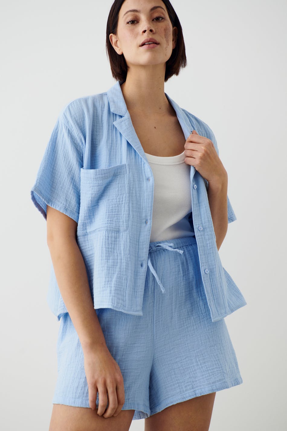 Gauze pyjamas shorts
